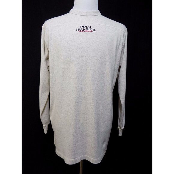 Vintage Polo Ralph Lauren Sweatshirt Pullover Heather Gray 90's Y2K Large L RARE - Picture 1 of 6
